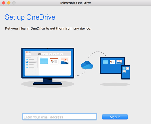 onedrive for business login on mac